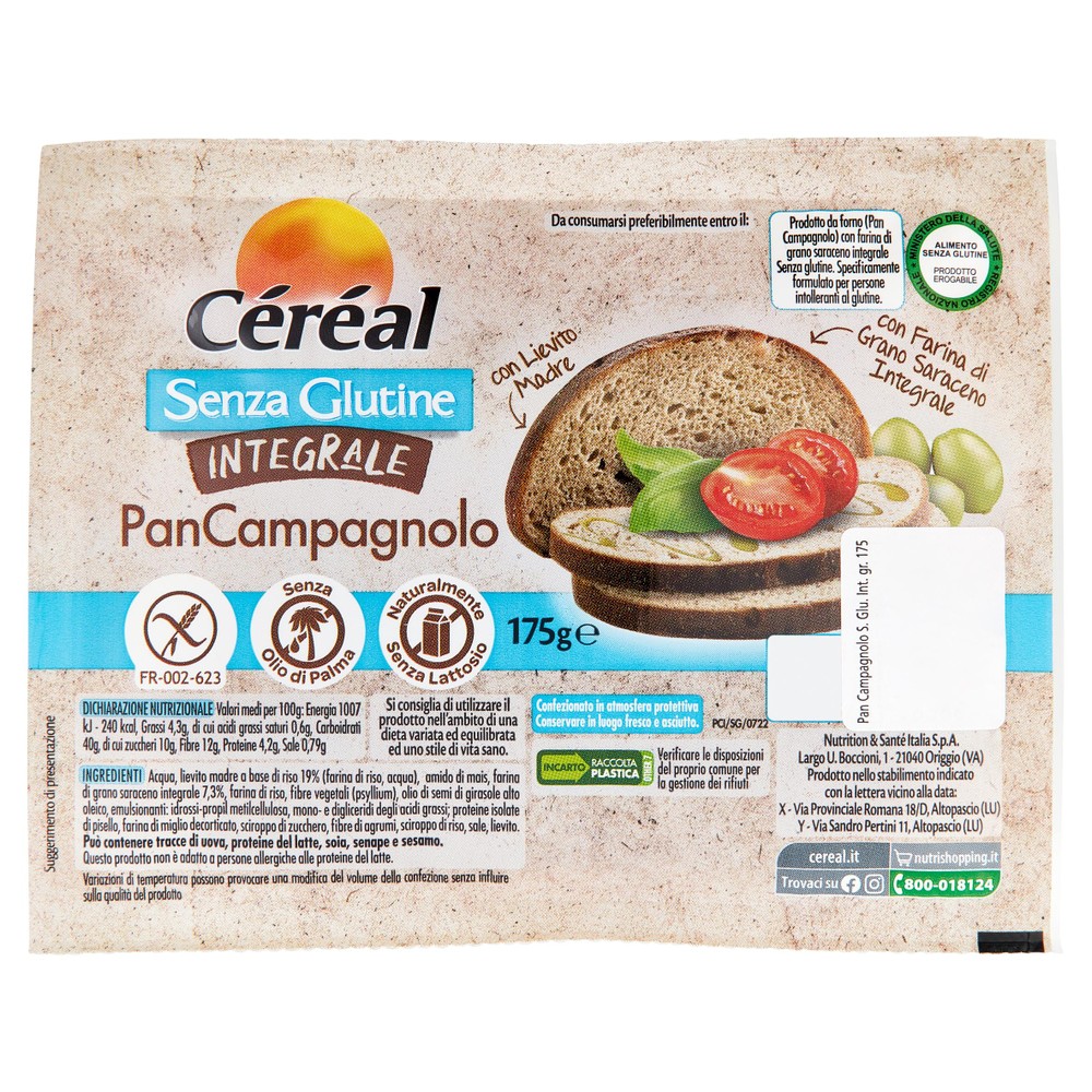 Pancampagnolo Integrale Gluten Free Schar - Foto 1