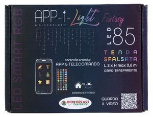 Tenda Sfalsata 85 Led App I Light Fantasy Smart Rgb  L 3 X H Max  0 6 M - Foto 1
