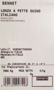 Lonza A Fette Suino Italiano Filiera Valore Bennet - Foto 3