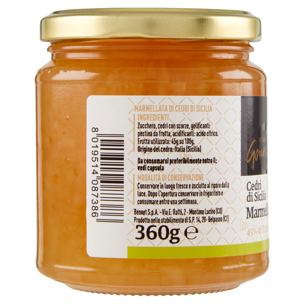 Marmellata Di Cedri Di Sicilia Selezione Gourmet Bennet - Foto 2