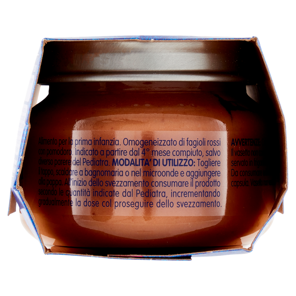 Omogeneizzato Di Fagioli Rossi Dal 4° Mese 2x80g Mellin - Foto 2