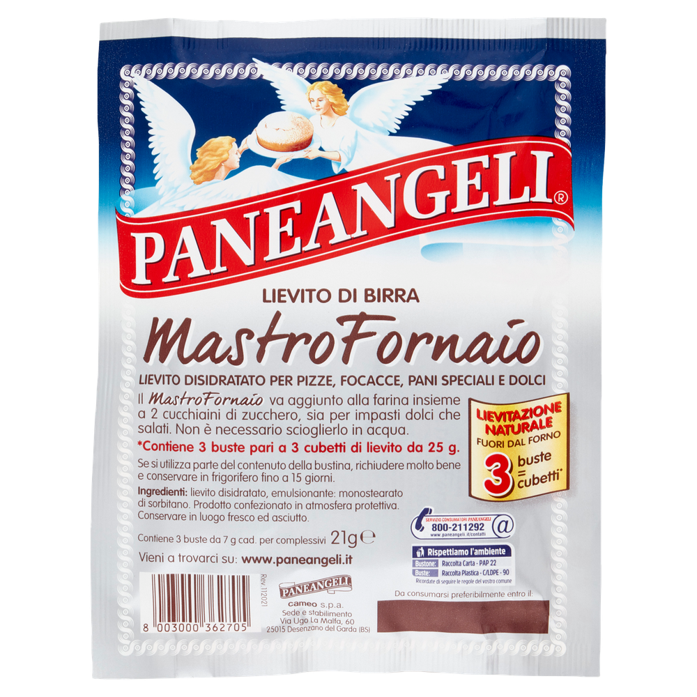 Lievito Di Birra Mastro Fornaio Per Pizze E Pane 3x7g Paneangeli - Foto 3