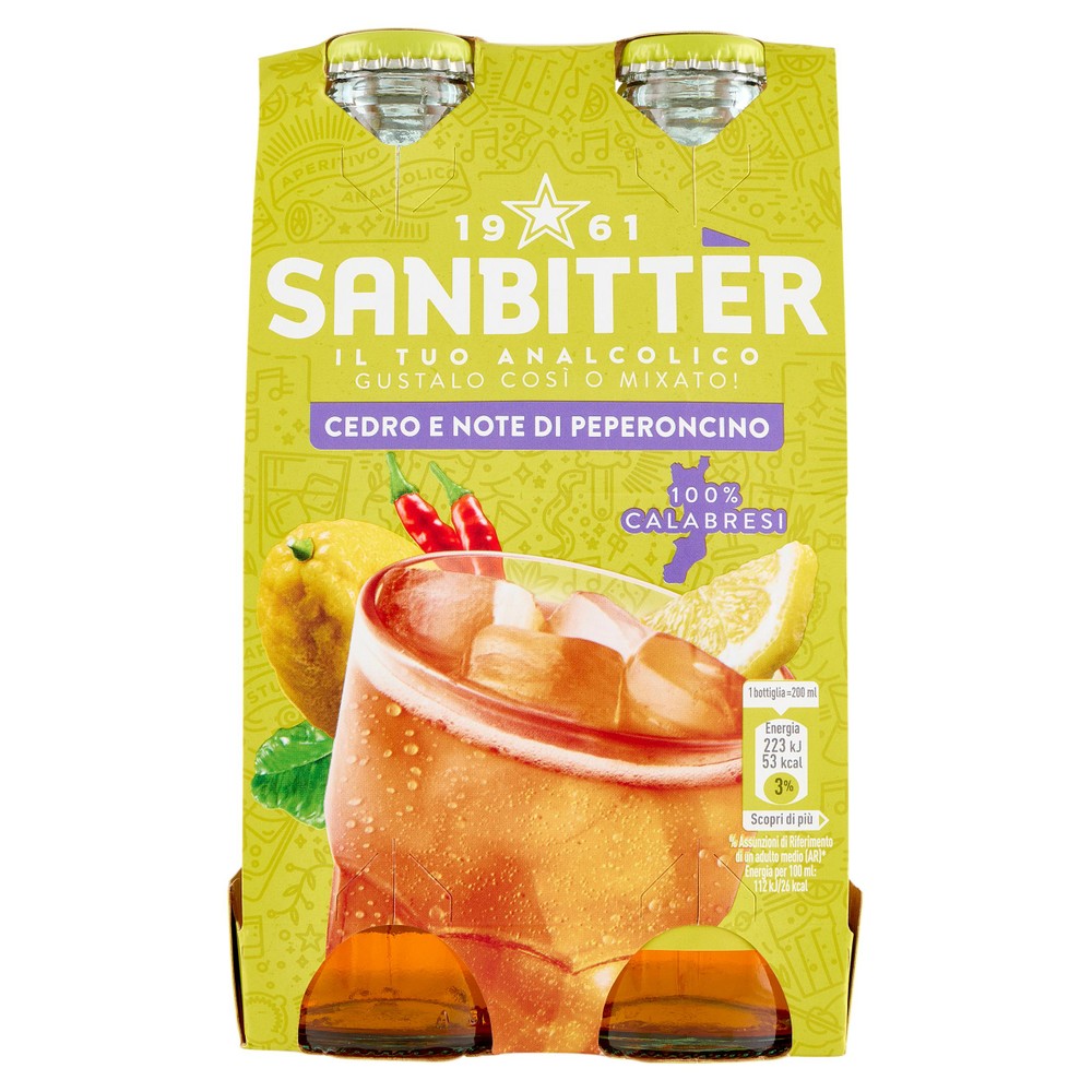 Aperitivo Analcolico Sanbitter Gusto Cedro E Note Di Peperoncino - Foto 1