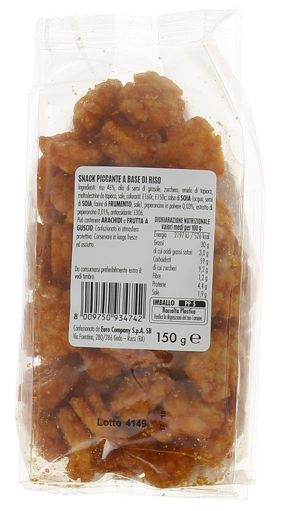 Snack Rice Cracker Gusto Chili Eurocompany - Foto 2