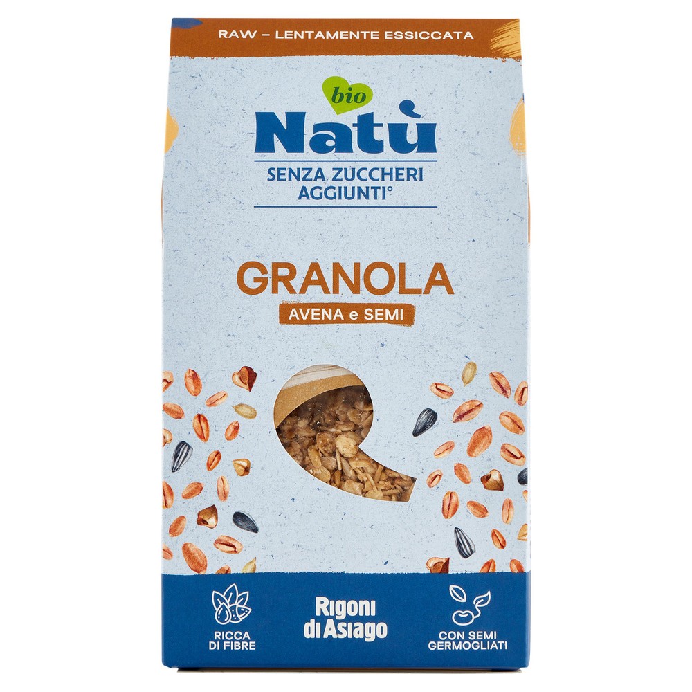 Granola Natù Avena E Semi Bio Senza Zuccheri Rigoni Di Asiago - Foto 1