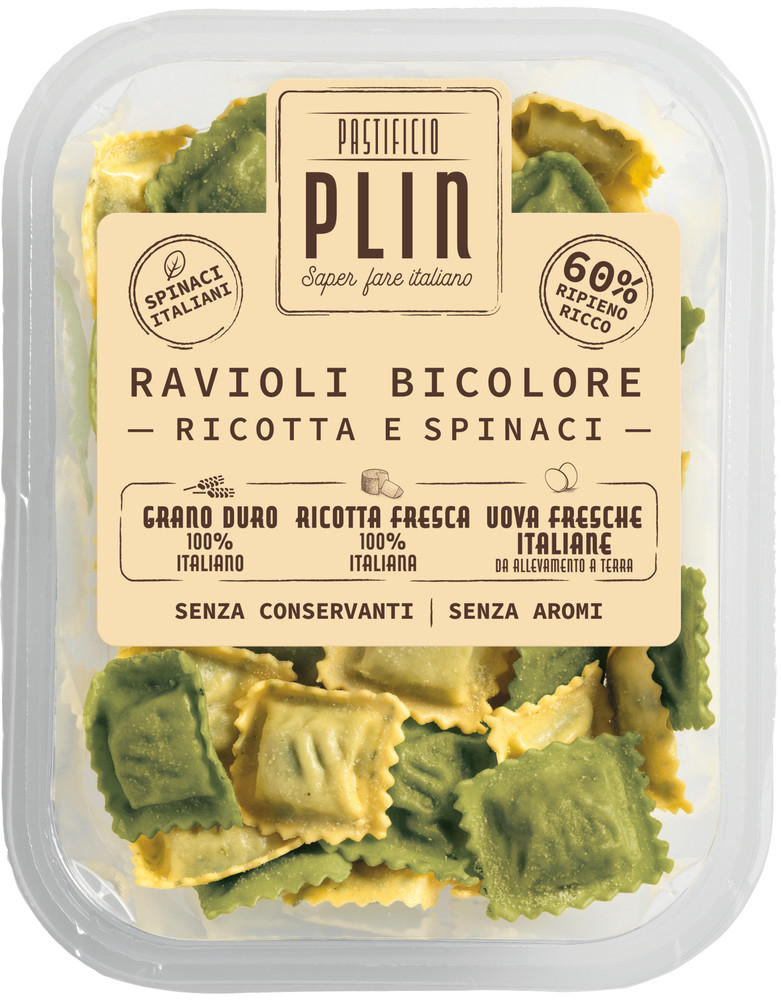 Ravioli Ricotta E Spinaci Bicolore Pastificio Plin - Foto 1