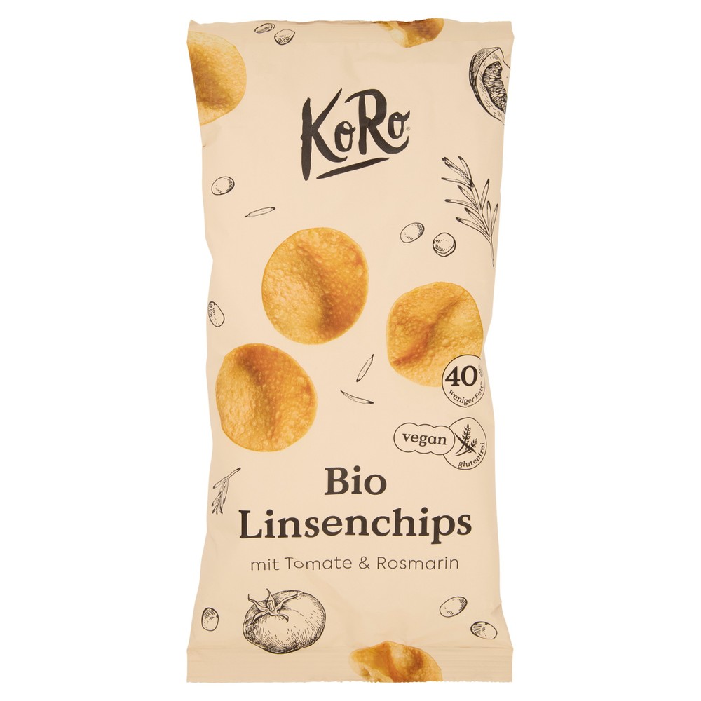 Koro Vegan Bio Linsenchips Mit Tomate & Rosmarin - Foto 1