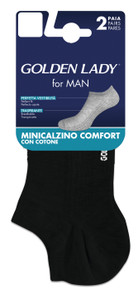 Minicalze Uomo Comfort M/ L Nero Conf Da 2 Golden Lady - Foto 1