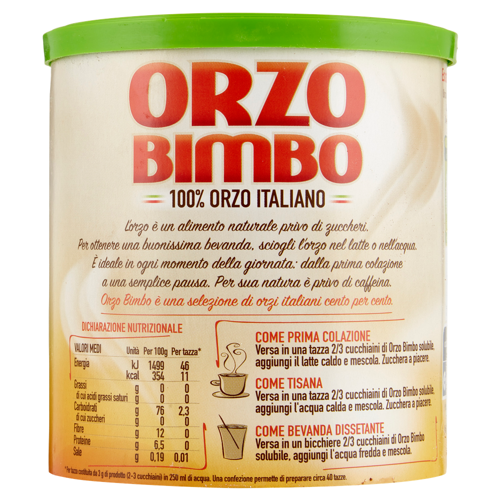 Orzo Solubile 100% Italiano Tostato Orzo Bimbo - Foto 3
