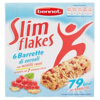 6 Barrette Di Cereali Con Mirtilli Rossi Bennet