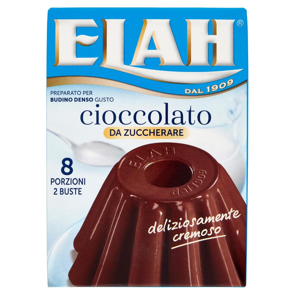 Preparato Per Budino Denso Gusto Cioccolato Da Zuccherare 2x49g Elah - Foto 1