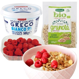 Yogurt Greco 500g,Granola di Avena e Lamponi Freschi - Foto 1