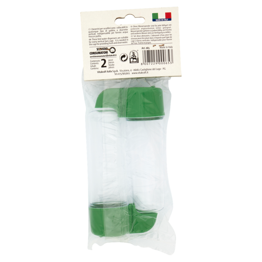 Beverini Per Uccelli Little Birds - 2 Pezzi Da 200ml, Blu/Bianco