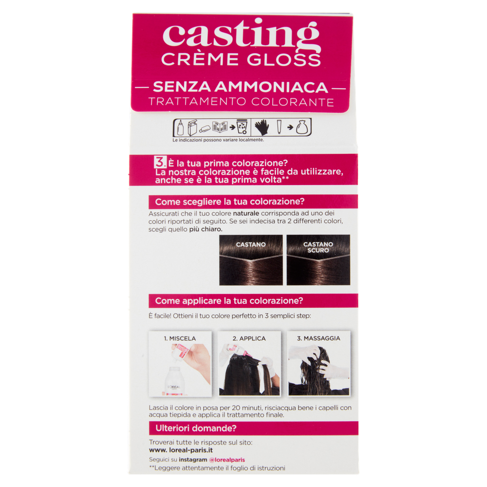 Colorazione Per Capelli 400 Castano Casting - Foto 3