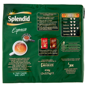 Caffè Macinato Espresso Crema Intensa 2x225g Splendid - Foto 3
