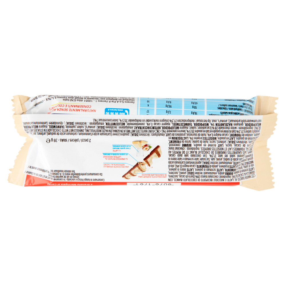 Snack Kinder Bueno White Con Cioccolato Bianco 2x39g Kinder - Foto 3