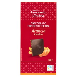 Tavoletta Di Cioccolato Fondente Extra Con Arancia Candita Bennet - Foto 1