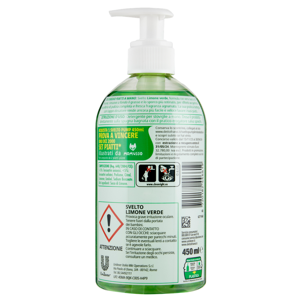 Detergente Per Stoviglie Svelto Concentrato Pump Limone - Foto 3
