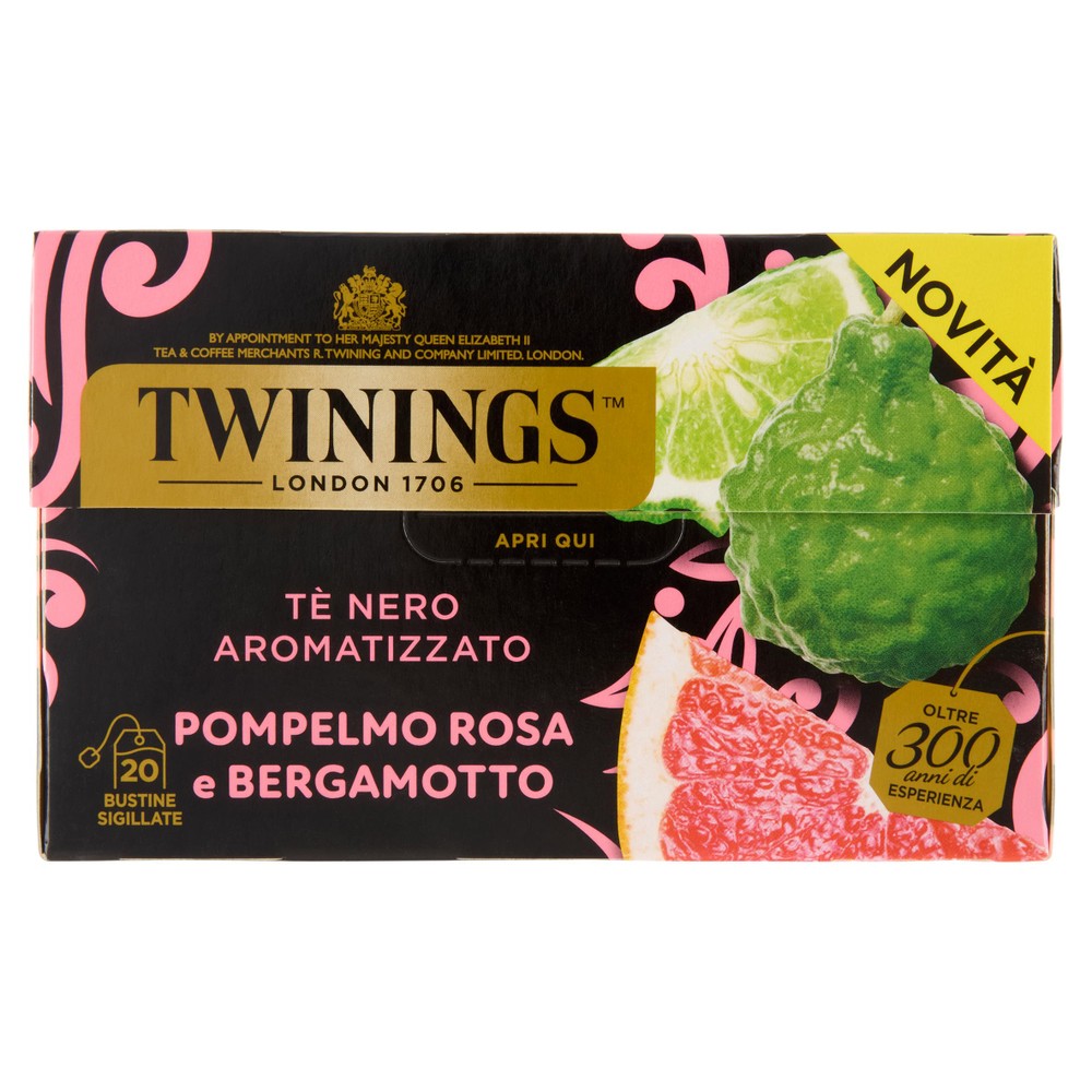 Te'nero Aromatizzato Pompelmo Rosa E Bergamotto Twinings,Conf.20 Filtri - Foto 1