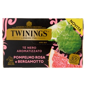 Te'nero Aromatizzato Pompelmo Rosa E Bergamotto Twinings,Conf.20 Filtri - Foto 1