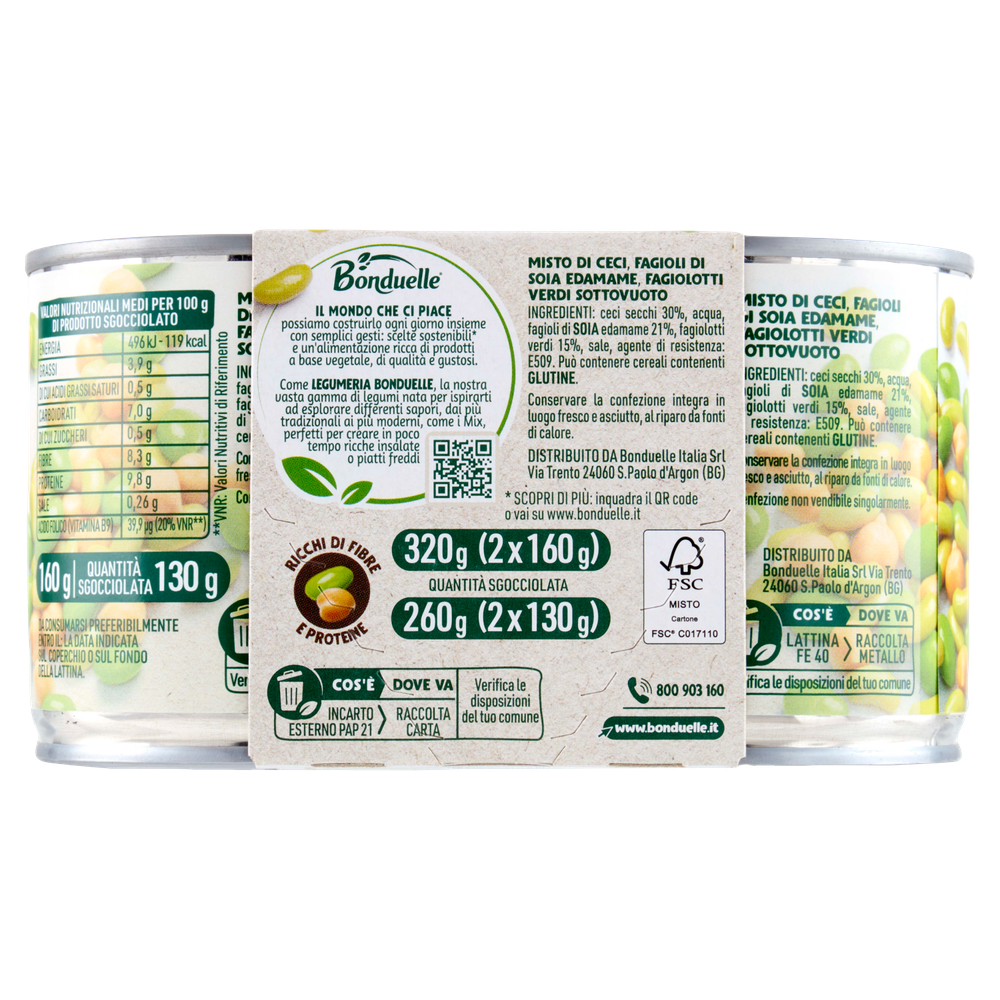 Mix Con Ceci, Edamame E Fagiolotti Verdi, Bonduelle Legumeria - Foto 3
