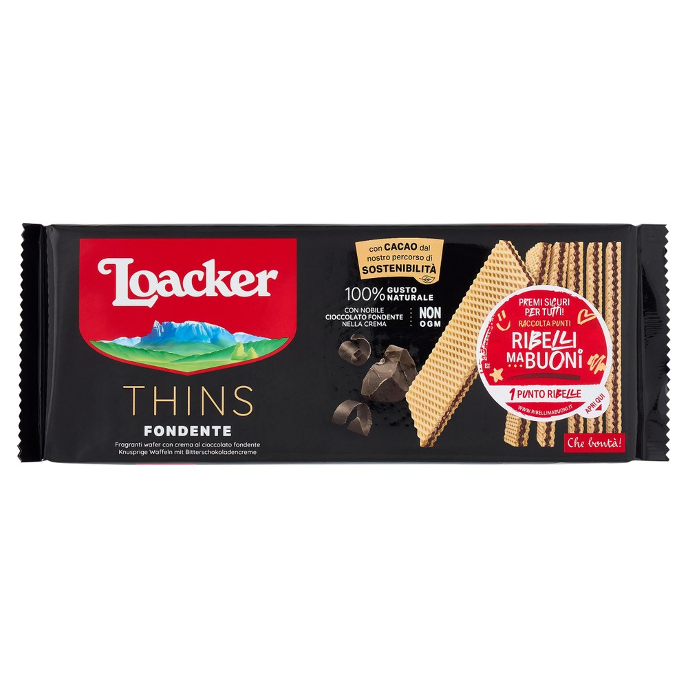 Wafer Thins Con Crema Al Cioccolato Fondente Loacker - Foto 1