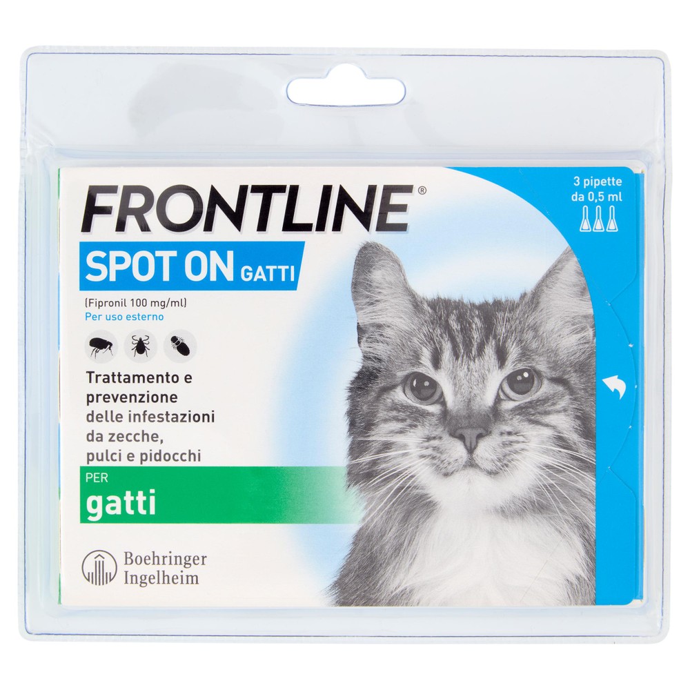 Soluzione Spot-On Gatti 3 Pipette Frontline - Foto 1
