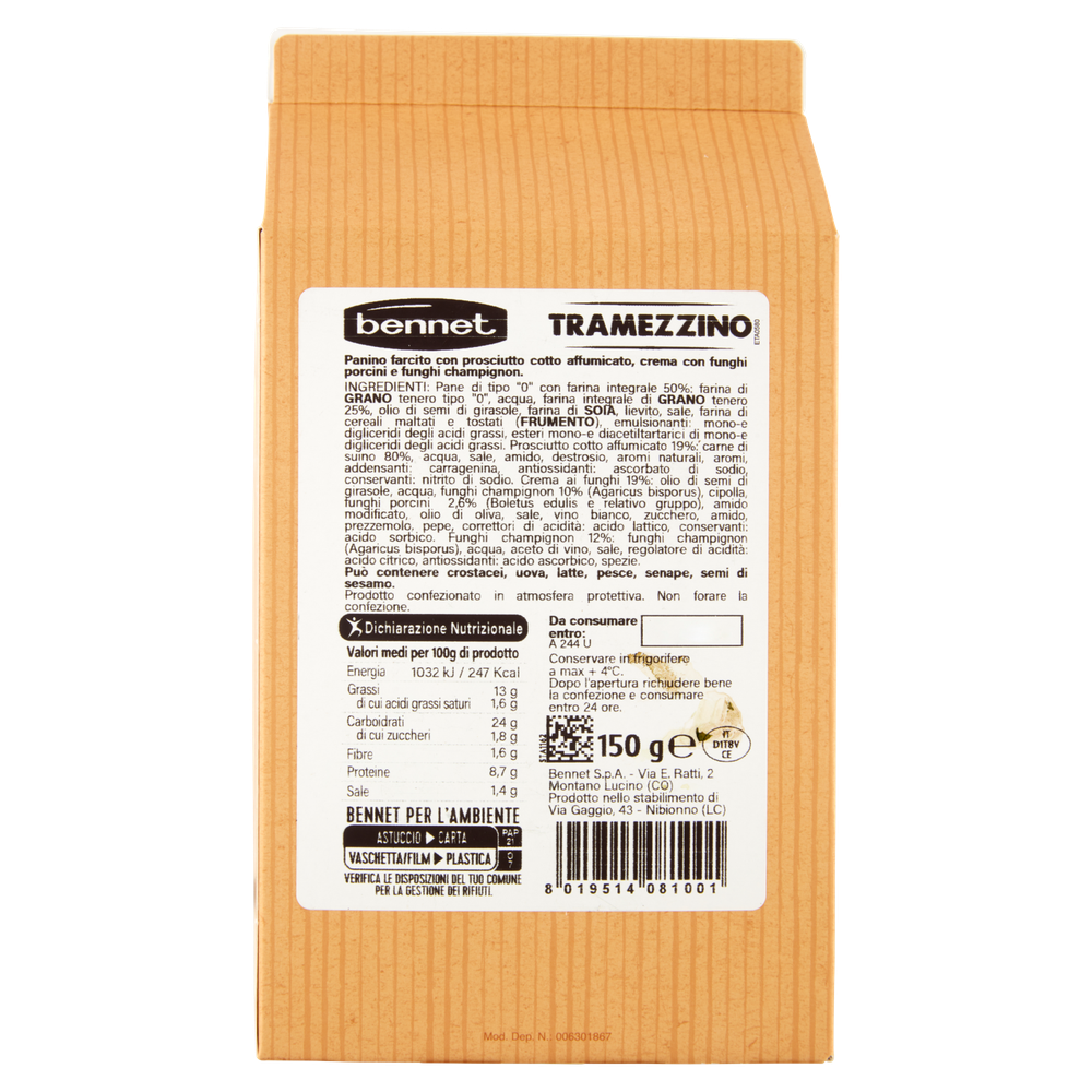 Tramezzini Cotto Affumicato E Crema Porcini Bennet - Foto 3