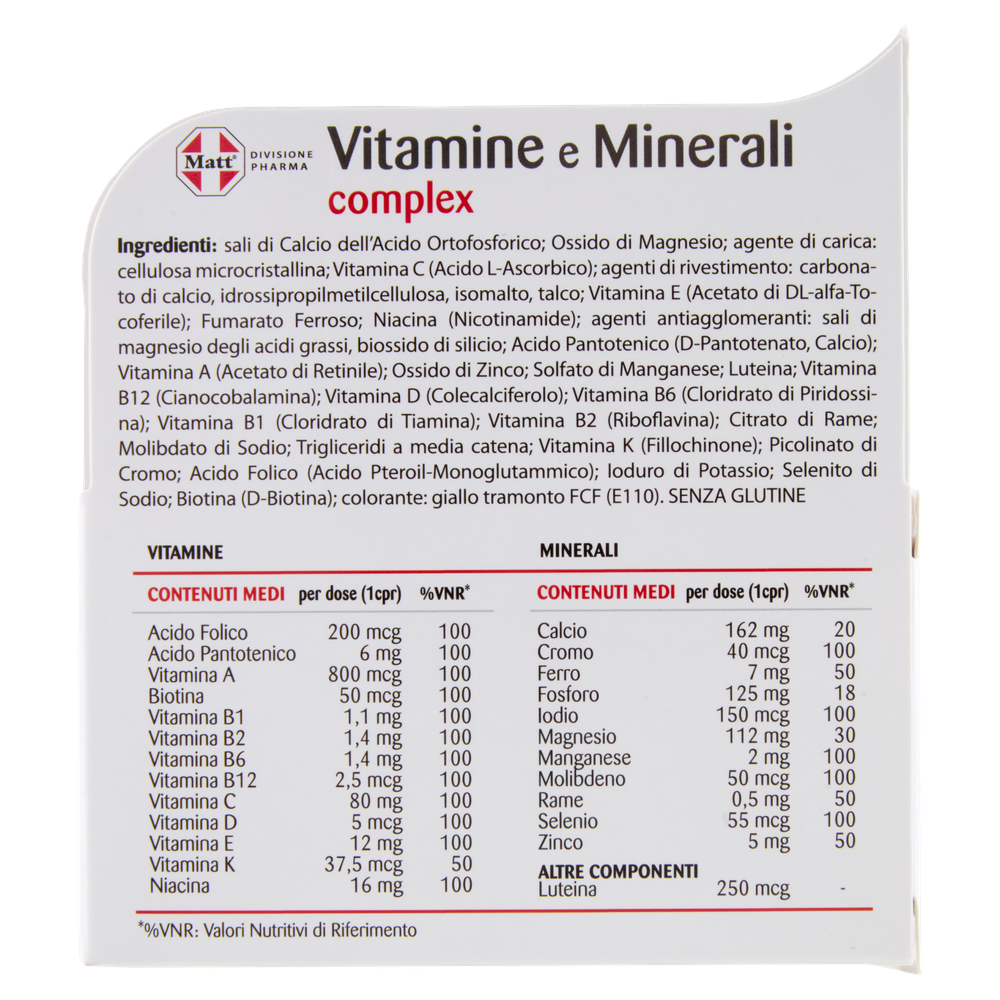 Vitamine E Minerali Complex Matt Divisione Pharma 60 Compresse - Foto 3