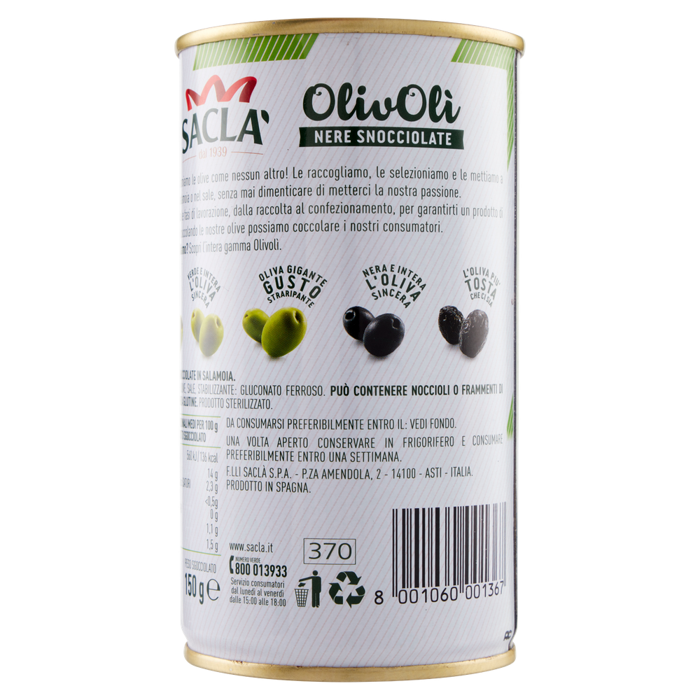 Olive Nere Snocciolate In Salamonia Olivoli' Sacla' - Foto 3