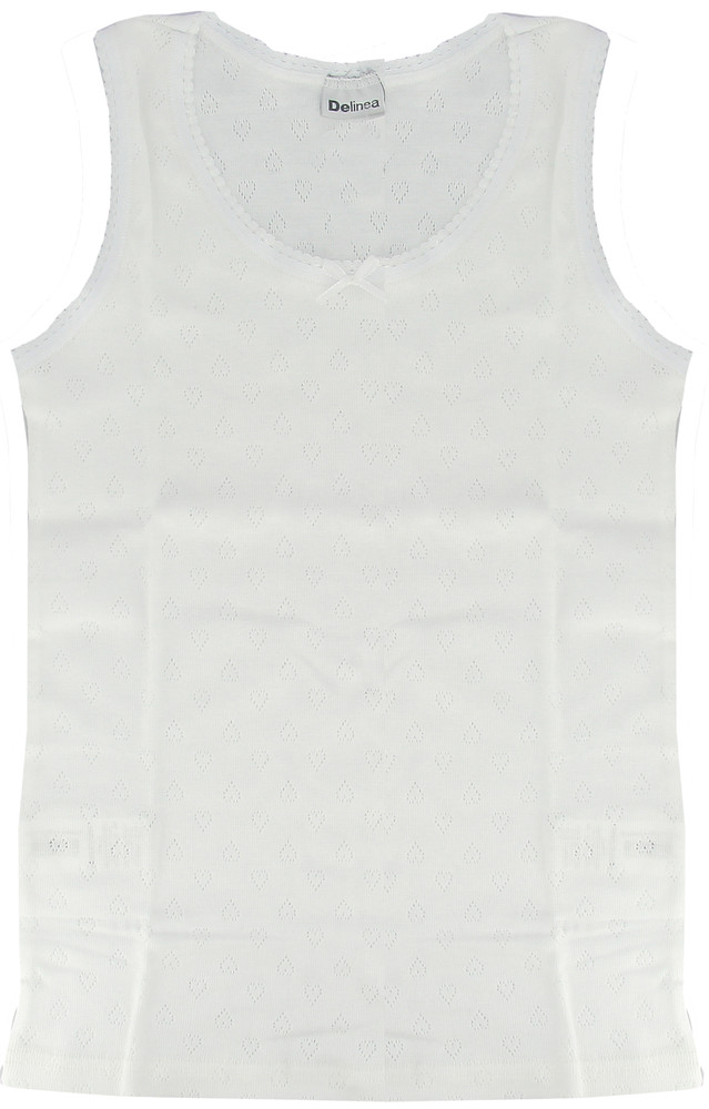 Maglia Intima Bambina Spalla Larga 12/13 Anni Bianco Operato Delinea