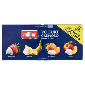 8 Yogurt Cremoso Frutti Assortiti Muller