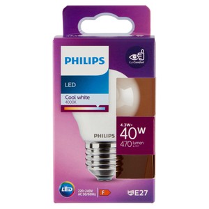 Lampadina A Led Sfera 40w Attacco E27 Luce Fredda Philips - Foto 1