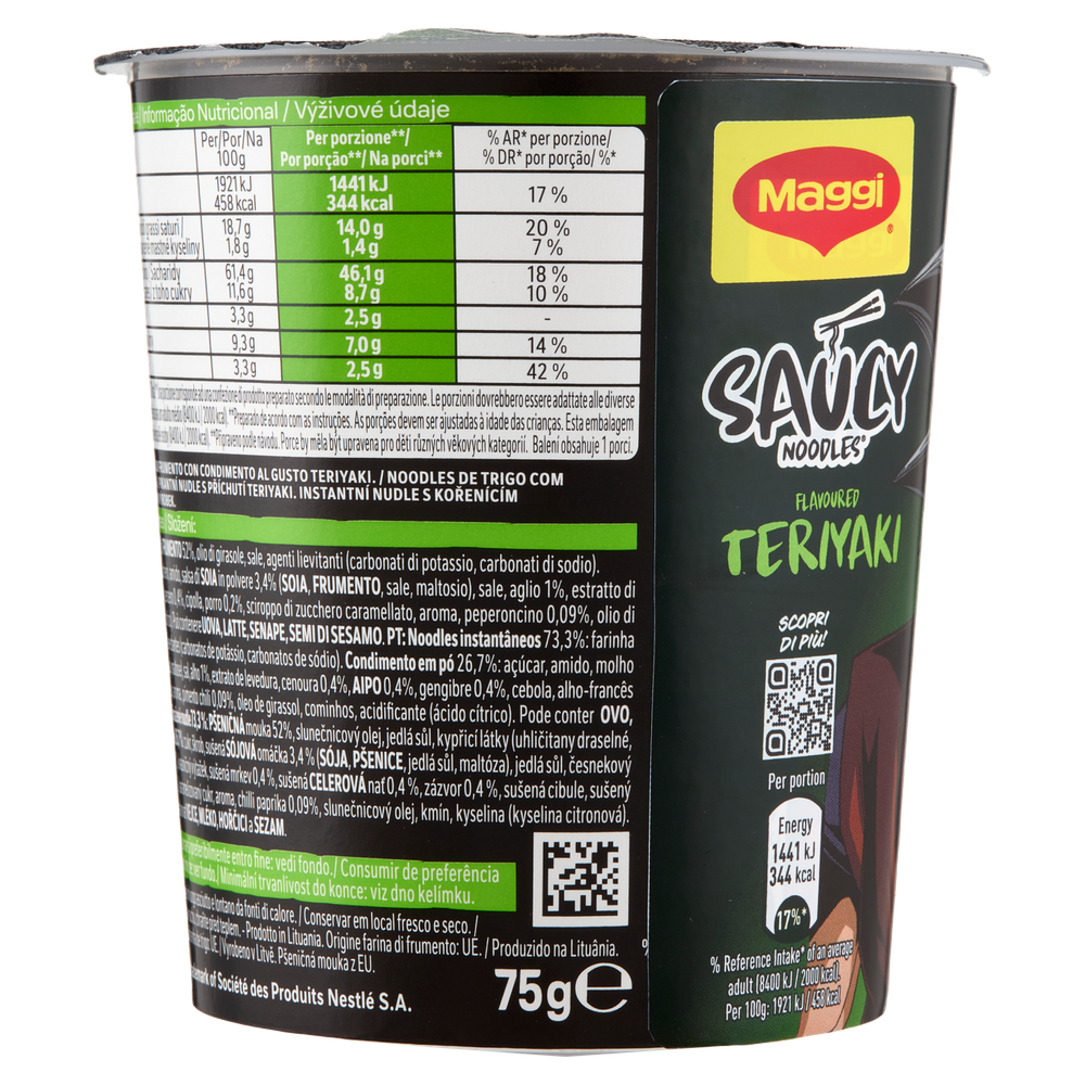 Saucy Noodle Cup Teriyaki Maggi - Foto 2