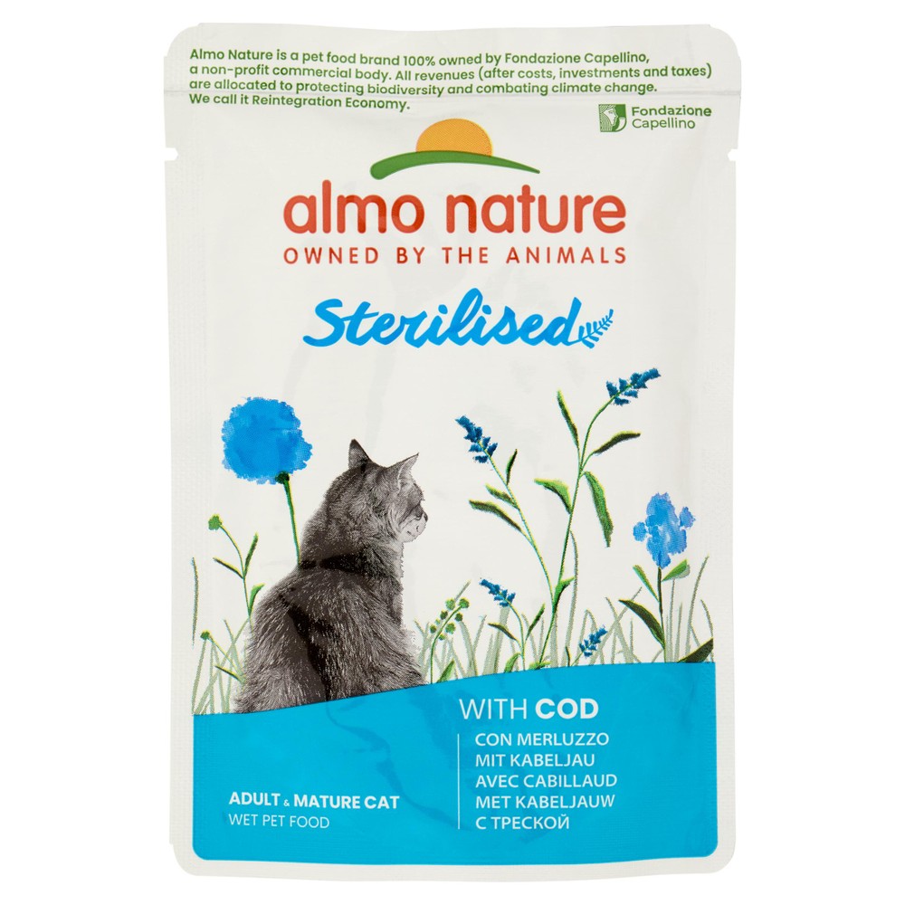 Alimento Umido Per Gatti Sterilizzati Al Merluzzo Almo Nature - Foto 1