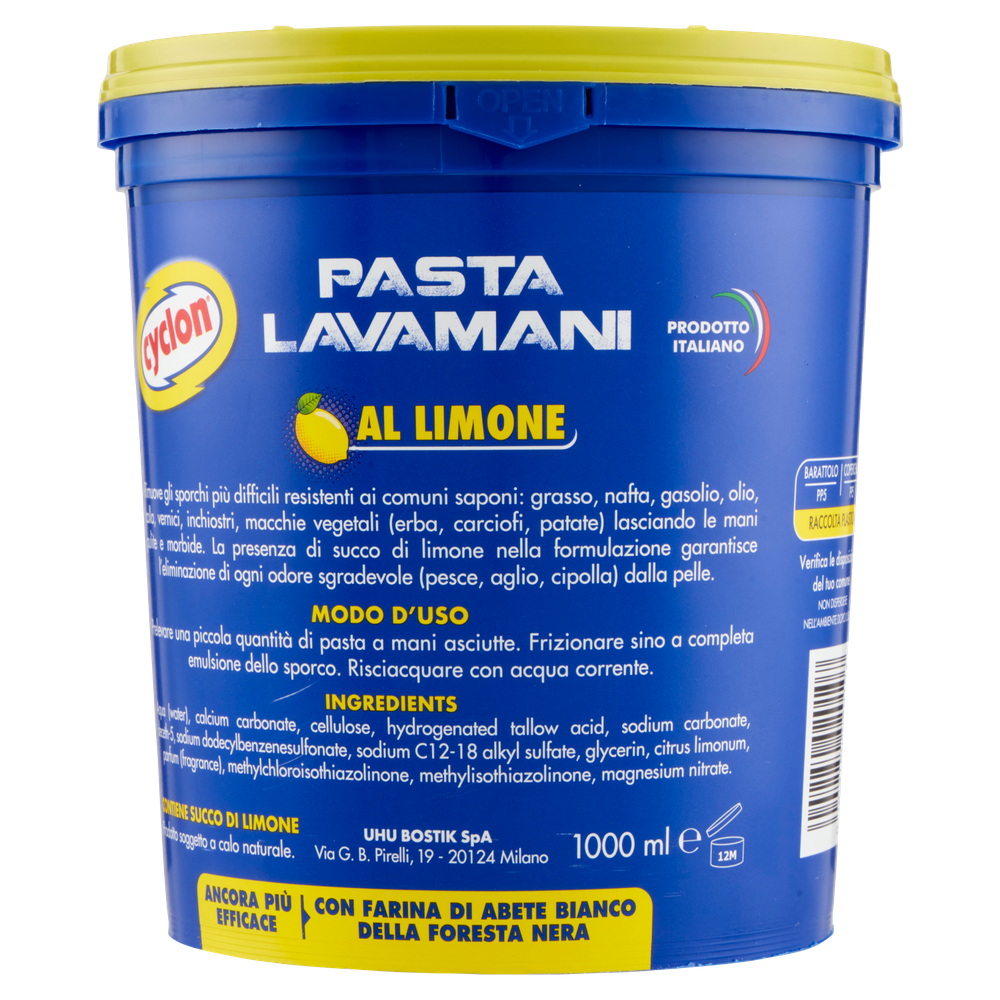 Pasta Lavamani Al Limone Barattolo 1000 Ml Cyclon - Foto 3
