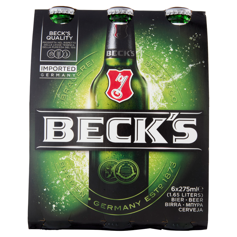 Birra Beck's Bottiglia 6 X 27,5 Cl