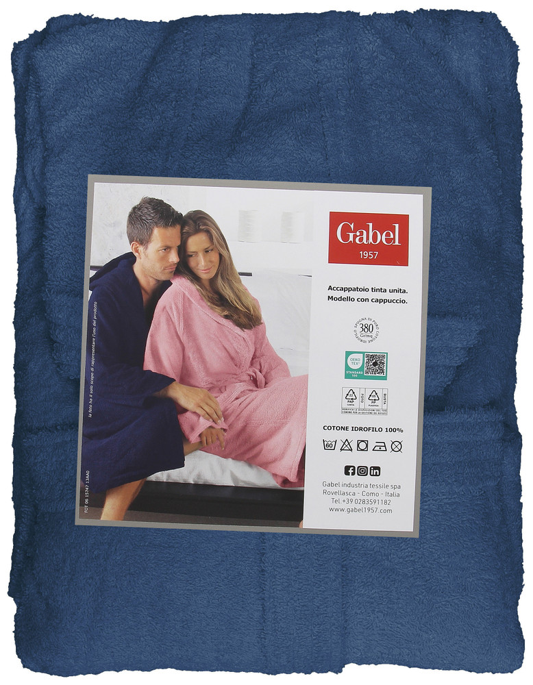 Accappatoio Unisex Con Cappuccio M Blu Marino Gabel - Foto 1