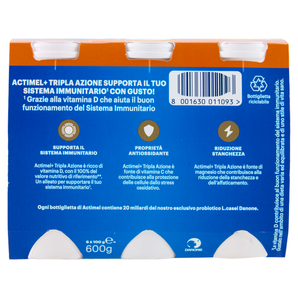 Yogurt Da Bere Ricco Di Vitamine Frutta Mista 6x100ml Actimel Immuno+ - Foto 3