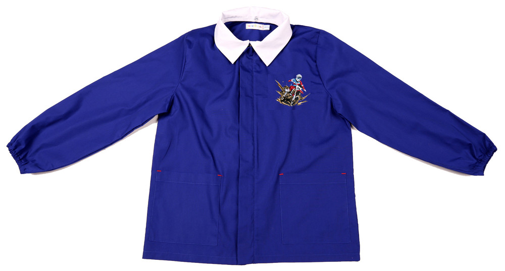 Casacca Scuola Bambino 10 Anni Bluette Ricamo Moto - Foto 1