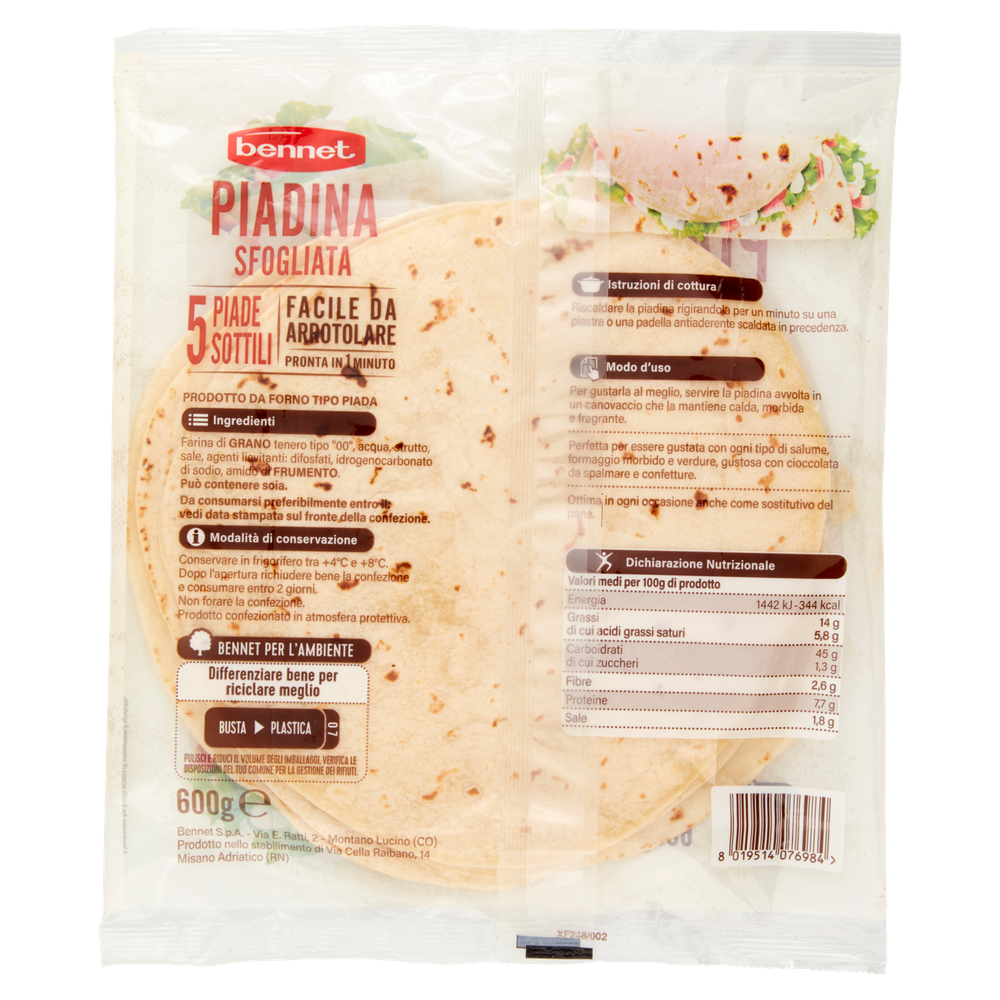 5 Piadine Sfogliate Bennet - Foto 3