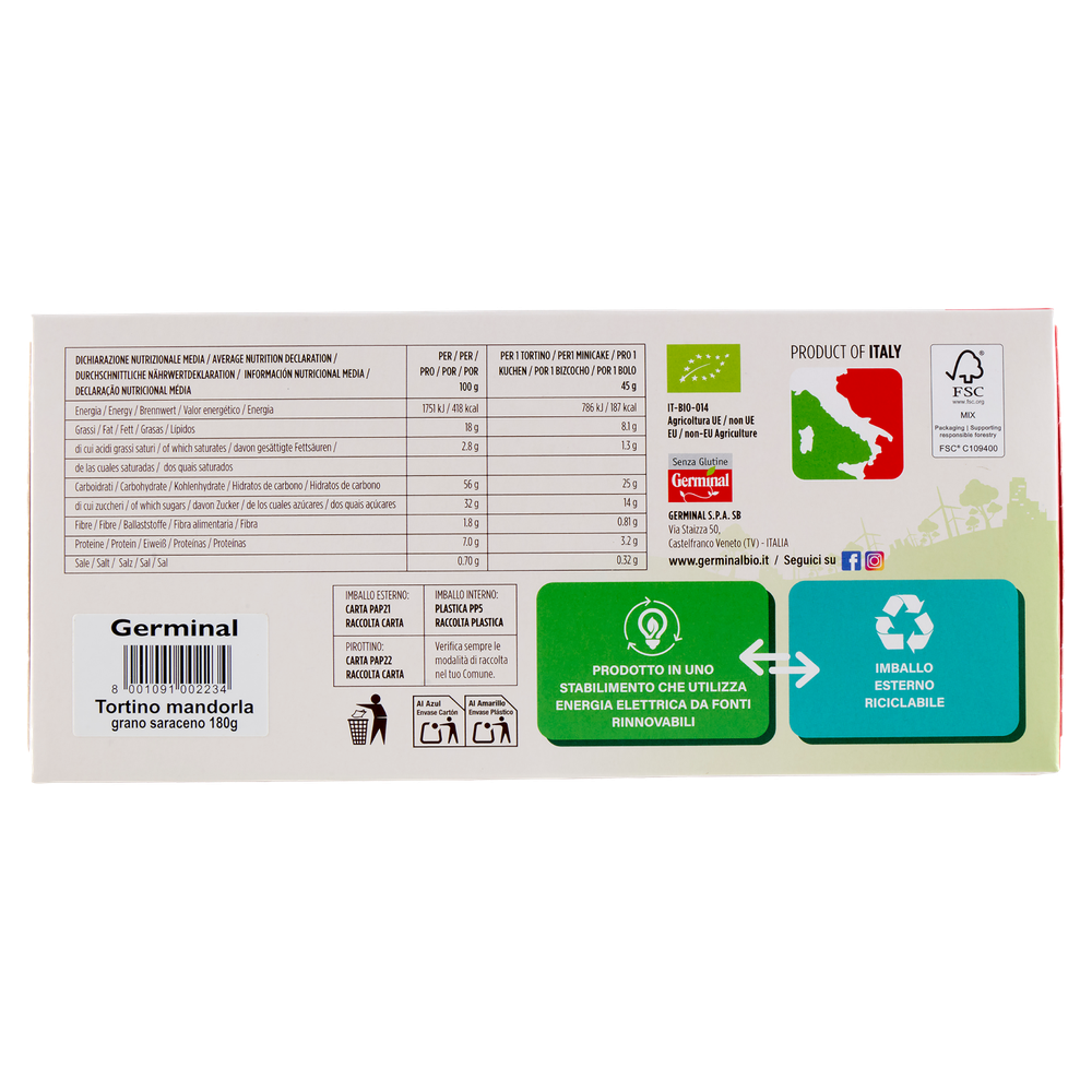 Sg-Tortino Bio Grano Saraceno Mandorla Germinal - Foto 3