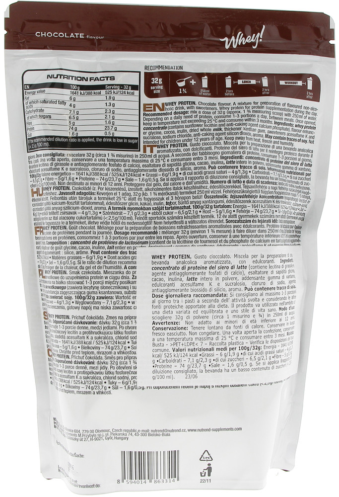Protein Whey 74% Gusto Cioccolato Nutrend - Foto 2