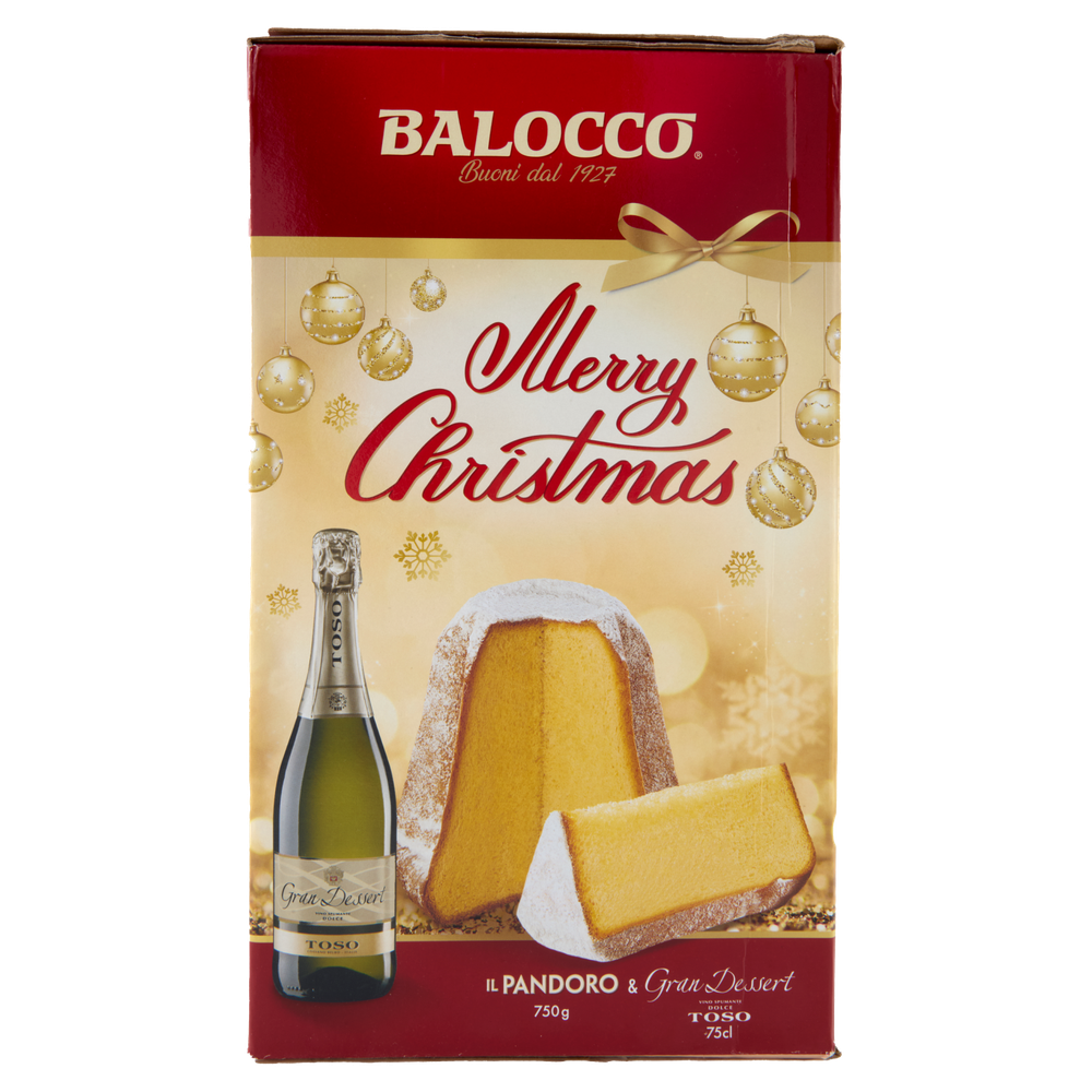 Confezioni Merry Christmas Pandoro + Bottiglia Balocco