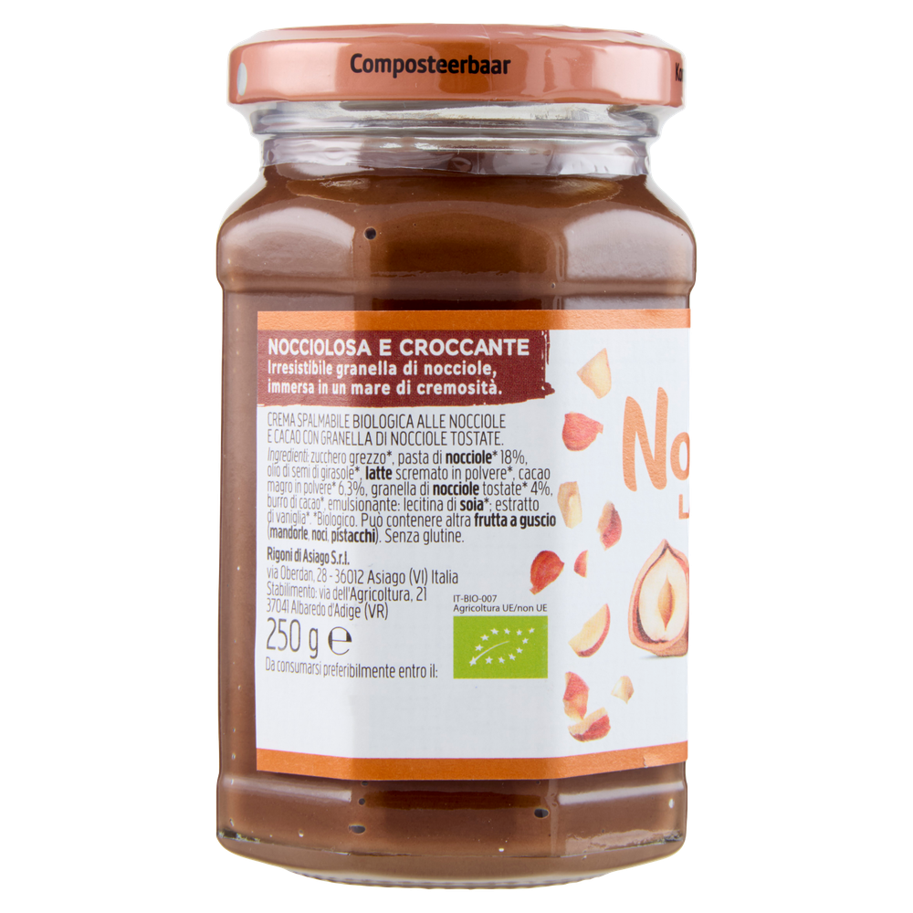 Crema Spalmabile Nocciolata Crunchy Bio Con Granella Rigoni Di Asiago - Foto 2