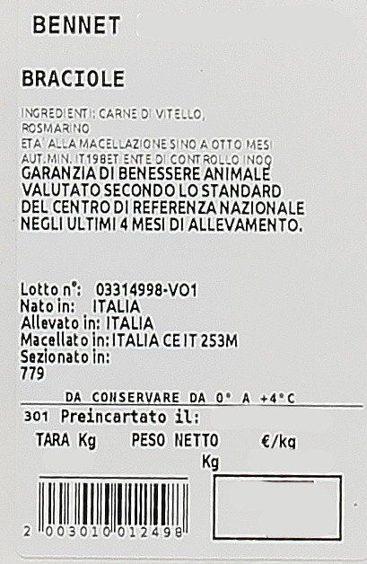 Braciole Di Vitello Filiera Valore Bennet - Foto 3