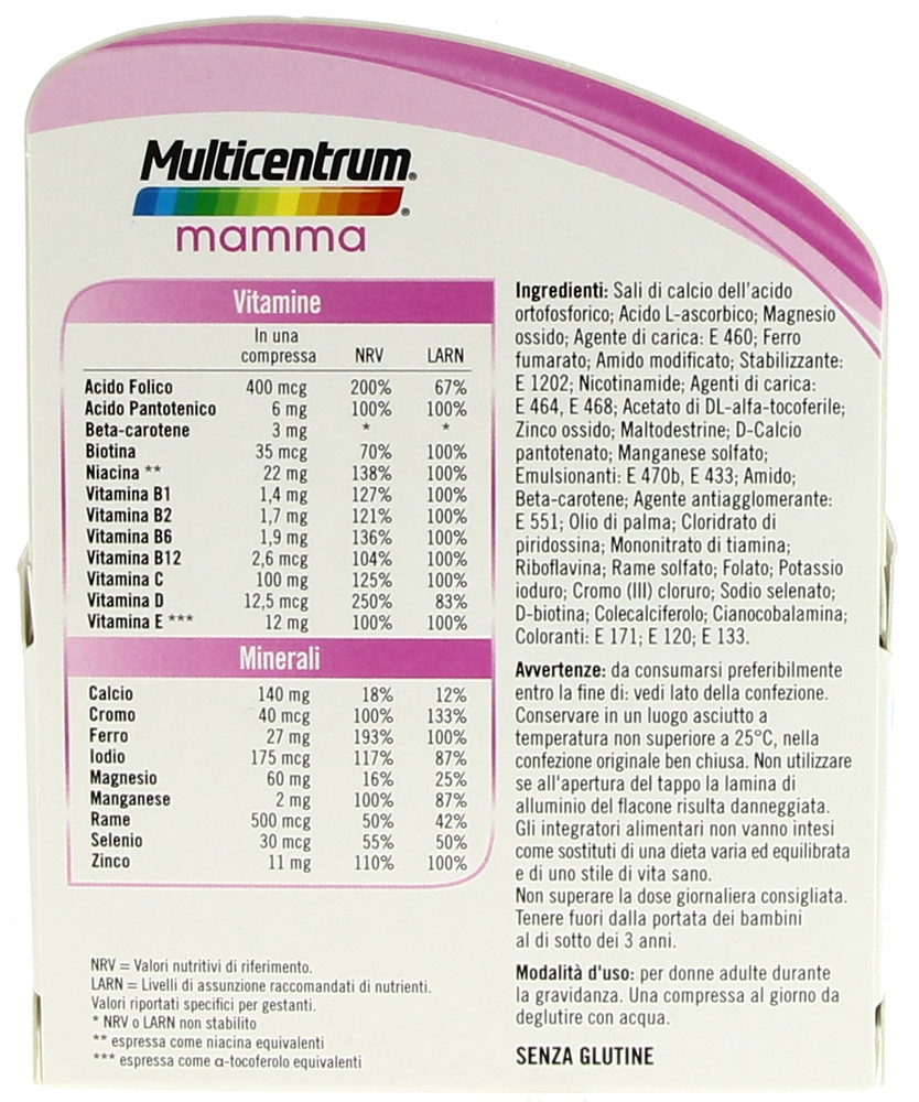 Integratore Alimentare Acido Folico Vitamina D3 Multicentrum Mamma - Foto 2
