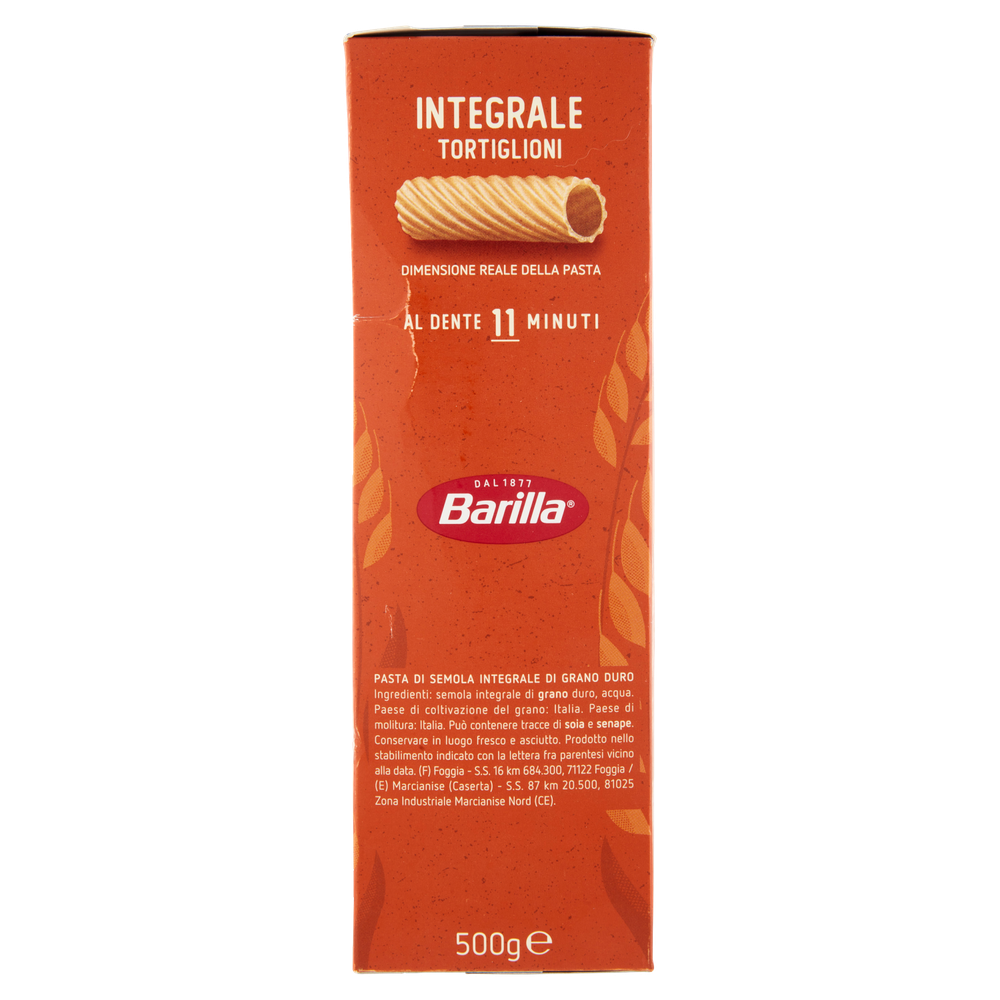 Pasta Tortiglioni Integrali 100% Grano Italiano Barilla - Foto 2