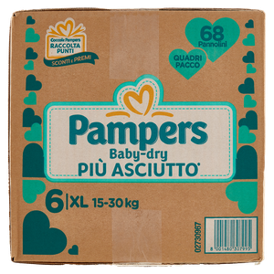 68 Pannolini Baby Dry Quadripack Taglia 6 XL  Pampers - Foto 2