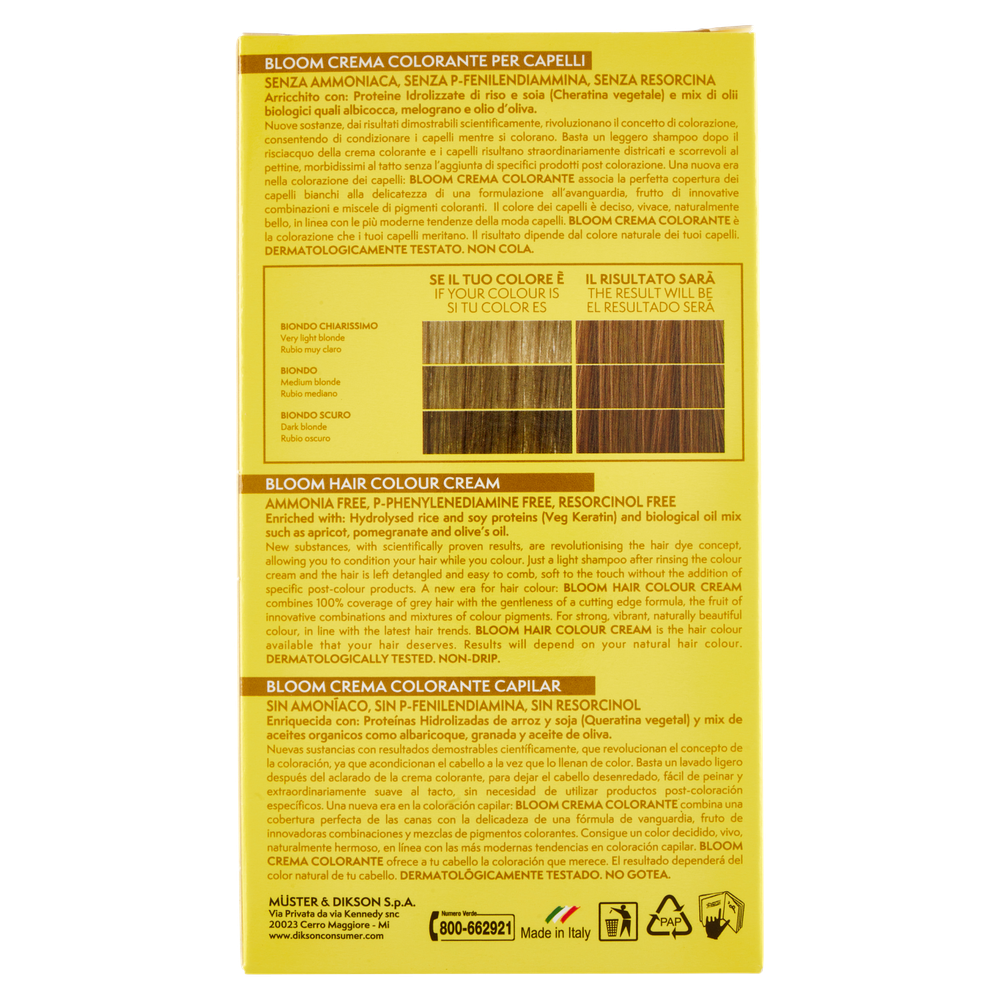 Colorazione Per Capelli 800 Biondo Chiaro Bloom Dikson - Foto 3